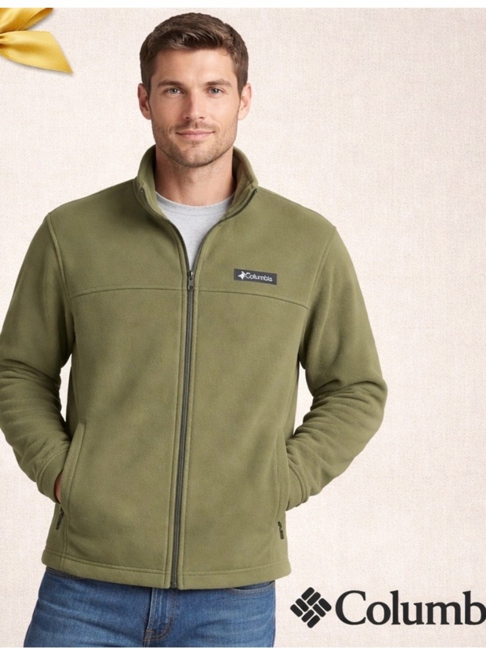 Columbia Men's Steens Mountain 2.0 Full Zip Fleece Jacket Olive Green - Size L